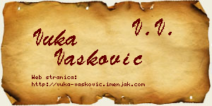 Vuka Vasković vizit kartica